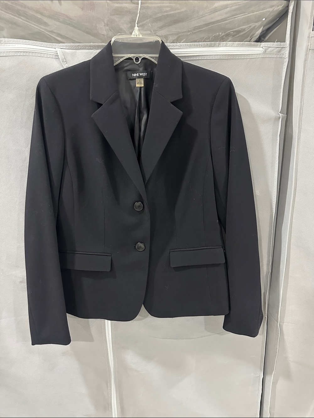 Nine West Black Two-Button Tailored Blazer